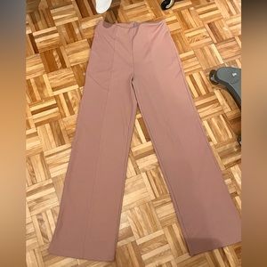 Long vintage pink suit pants in size M-L